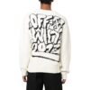 Pulover din lână pentru bărbați Off-White FW22 cu model intarsiat, guler rotund și mâneci lungi, croială lejeră, alb