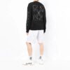 Pulover din lână pentru bărbați Off-White SS22 cu imprimeu Arrows, guler rotund și mâneci lungi, negru