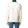 Pulover din lână tricotat cu guler rotund și model jacquard cu flori Off-White pentru bărbați, colecția FW22, versiune albă