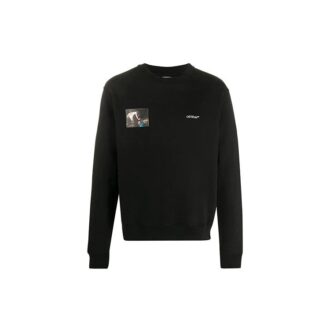 Pulover FW20 Caravaggio cu imprimeu înger pentru bărbați, negru