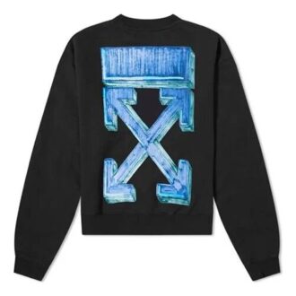 Pulover FW20 cu săgeți marcate pentru bărbați, negru