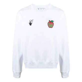Pulover FW21 cu guler rotund, croială lejeră, alb
