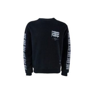 Pulover industrial oversize cu dungi diagonale