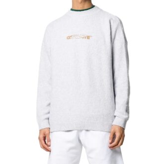 Pulover minimalist cu model, gri