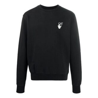 Pulover negru cu imprimeu logo „Cut Here”