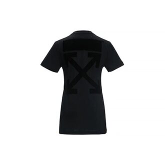 Pulover Off-White cu guler rotund și pantaloni scurți, negru