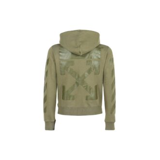 Pulover Off-White pentru bărbați cu imprimeu logo, verde