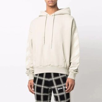 Pulover Off-White pentru bărbați FW21 Arrow, croială largă, bej