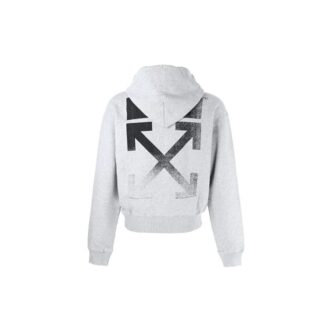 Pulover Off-White pentru bărbați FW21 cu imprimeu Arrows, gri Pulover Off-White pentru bărbați FW21 cu imprimeu Arrows, gri