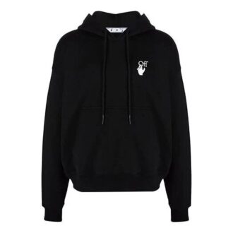 Pulover Off-White pentru bărbați FW21 cu logo, croială largă, negru Pulover Off-White pentru bărbați FW21 cu logo, croială largă, negru