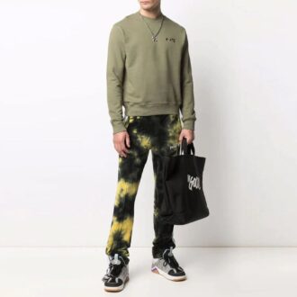 Pulover Off-White pentru bărbați FW21 cu logo, verde Pulover Off-White pentru bărbați FW21 cu logo, verde