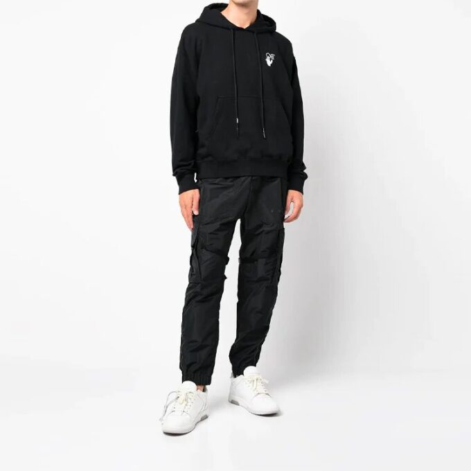 Pulover Off-White pentru bărbați FW21 cu model logo, lejer, negru