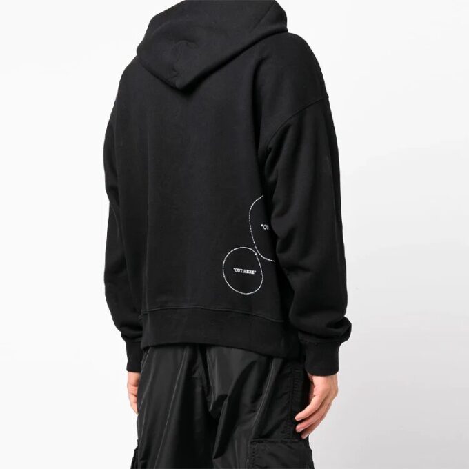 Pulover Off-White pentru bărbați FW21 cu model logo, lejer, negru