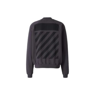 Pulover Off-White pentru bărbați SS22 cu imprimeu săgeată înapoi, gri toamnă Pulover Off-White pentru bărbați SS22 cu imprimeu săgeată înapoi, gri toamnă