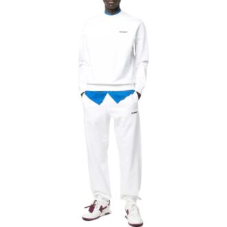 Pulover Off-White pentru bărbați SS22, culoare solidă, guler rotund, mâneci lungi, alb Pulover Off-White pentru bărbați SS22, culoare solidă, guler rotund, mâneci lungi, alb