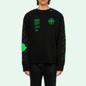 Pulover pentru bărbați cu logo și schiță de Arrows fluorescente Pulover pentru bărbați cu logo și schiță de Arrows fluorescente