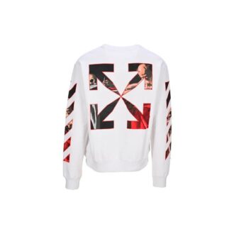 Pulover sport cu guler rotund SS21, alb