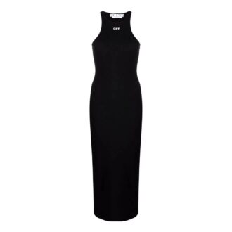 Rochie cu nervuri Off-White Off-Stamp „Negru”