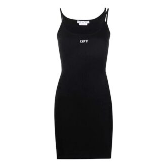 Rochie cu nervuri Off-White Off-Stamp „Negru”
