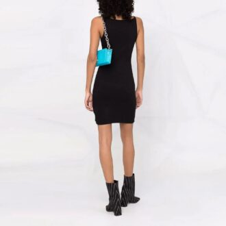 Rochie cu nervuri Off-White Off-Stamp „Negru”