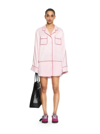 Rochie de pijama New Roxy din satin jacquard Off-White-crem