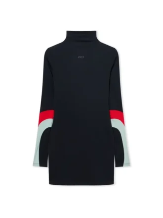 Rochie mini cu inserții colorate din lycra