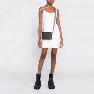 Rochie Off-White Off Stamp Basic Rib „Alb”