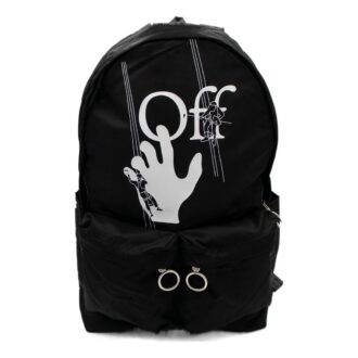 Rucsac școlar negru cu logo, imprimeu cu litere de graffiti, fermoar și buzunare multiple