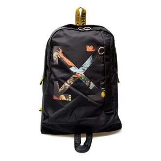 Rucsac cu model de săgeți graffiti Negru