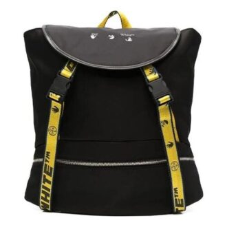 Rucsac funcțional Off-White pentru bărbați din seria 21 cu imprimeu logo, negru