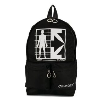 Rucsac Off-White pentru bărbați cu logo Arrow, negru