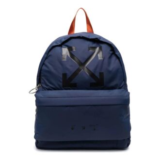 Rucsac unisex cu imprimeu logo, albastru