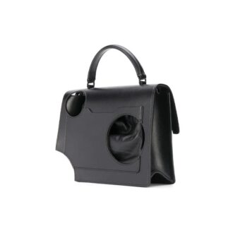 Seria Off-White Leather Jitney 2.8 Gență cu un singur umăr Negru