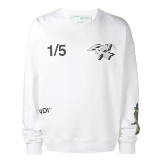 SS19 Fleece bărbați cu imprimeu personaje de desene animate, alb