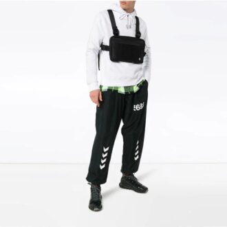 SS19 Imprimare cu șnur Imprimare Bumbac Fleece Bărbați Alb