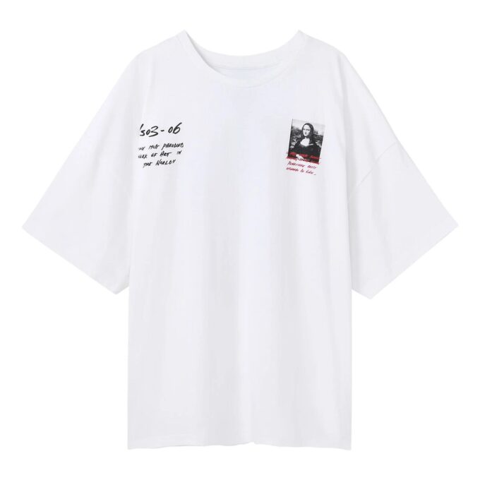 SS19 Imprimeu cu logo Mona Lisa Oversize