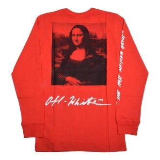 SS19 Tricou cu mânecă lungă pentru bărbați cu logo Mona Lisa