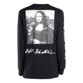 SS19 Tricou cu mânecă lungă pentru bărbați cu logo Mona Lisa