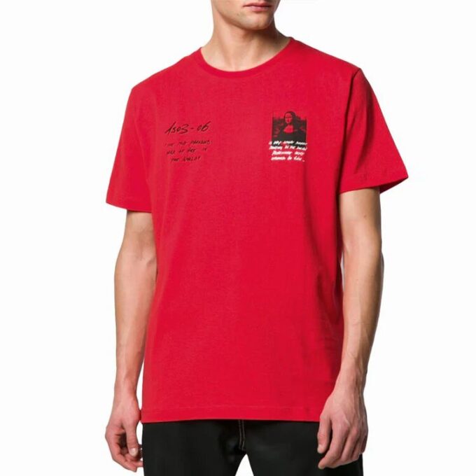SS19 Tricou pentru bărbați cu logo Mona Lisa, croială normală