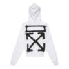 SS20 Pulover oversized alb cu imprimeu spray