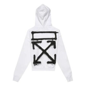SS20 Pulover oversized alb cu imprimeu spray