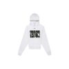 SS20 Pulover oversized alb cu imprimeu spray