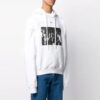 SS20 Pulover oversized alb cu imprimeu spray