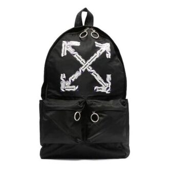 SS20 Rucsac Airport Tape Negru Rucsac cu imprimeu săgeți Negru