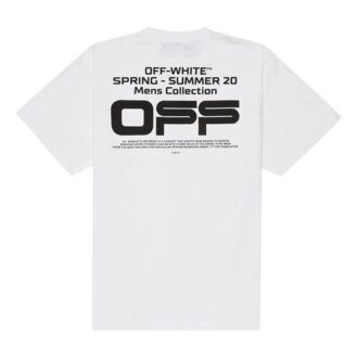 SS20 Tricou alb cu mâneci scurte și linie ondulată, oversize în stil de Pantaloni Scurți