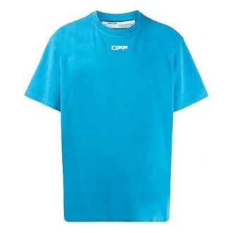 SS20 Tricou cu imprimeu bandă aeroport pentru bărbați, albastru