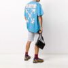 SS20 Tricou cu imprimeu bandă aeroport pentru bărbați, albastru