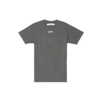 SS20 Tricou cu mânecă scurtă, cu logo, croială normală, gri cu linii ondulate