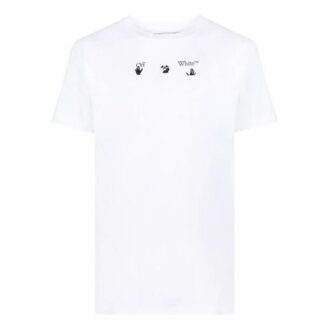 SS21 Bolt Arrows Alphabet Printing Short Sleeve Ordinary Version Alb