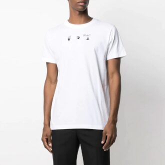 SS21 Bolt Arrows Alphabet Printing Short Sleeve Ordinary Version Alb
